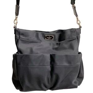 Kate spade black nylon diaper bag